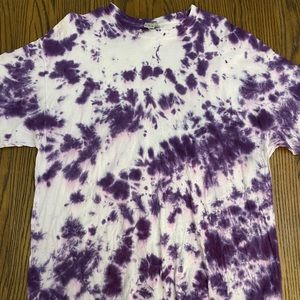 Custom Tie Dye Purple Tshirt XL